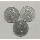 Франция 1 франк, 1975 г.1976 г.1977 год