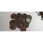 Сборный лот медных монет РИ 17 штук
