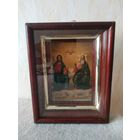 Красивая старинная икона "Святая Троица Новозаветная". Российская империя, 1892 год.