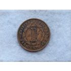 Werty71 Британский Гондурас Белиз 1 большой цент 1951 Георг 5