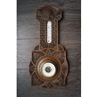 Винтажный Барометр с Термометром, резьба, Клеймо Харлем (Haarlem), середина ХХ века, Нидерланды.