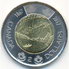 Канада 2 доллара, 2017 150 лет Конфедерации Канада - Полярное сияние