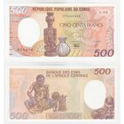 Конго 500 франков образца 1990 года UNC p8c