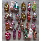 С рубля ёлочные игрушки лот из 24 игрушек