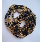 Длинные бусы. Цветное стекло. Бисер. Застёжка.  Чехословакия