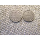 Лот  из  2х  монет ,  Россия  ,  Николай  2  ,  1913 год