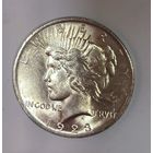Доллар мирный 1923 США в родной патине с блеском