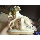 Статуэтка фарфор СССР борзые собаки играют