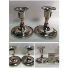 Пара подсвечников. Не олово. Белый металл с покрытием.