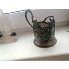 Подстаканник Слоны, лебеди, серебро, редкие. 50е.40е