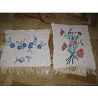 ВЫШИВКА НА ЛЬНЕ. 2 шт. ОДНИМ ЛОТОМ.