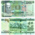 Гвинея 2000 франков 2022 год UNC