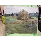 Картина два масло Сенокос художник Андросов Виктор Александрович 1971 год достойнейшее пополнение коллекции самая привлекательная цена трёхдневный аукцион