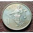 Латвия 1 лат, 2008 Трубочист    ( 2-3-2 )