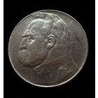 10 злотых 1937 г. Юзеф Пилсудский.  Польша.  Серебро