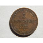 Саксония 5 пфеннигов 1863г