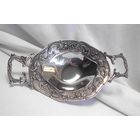 Конфетница Орешница 26 х 14 см Серебрение 01