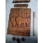 Памятный барельеф (панно) БЕЛОВЕЖСКАЯ ПУЩА. 600 лет. ( керамика).