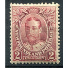 Британские колонии - Ньюфаундленд - 1911г. - король Георг V, коронациях - 1 марка - MNH с потрескавшимся клеем, есть вмятинка [Mi 86]. #3-WB-94-A-1