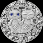 Блізняты. 2009 (Gemini. 2009), Близнецы. 2009 . Серебро , 20 рублей . Знаки Зодиака . Гороскоп. Гараскоп .