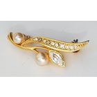 Брошь. Веточка. Иск. жемчужины