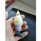 Елочные игрушки звери птицы голубь (трещина около прищепки )