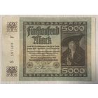 Банкнота 5000 марок 1922 год. Веймарская республика.