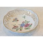 Конфетница / Декоративное блюдо ажурный фарфор позолота Schumann Arzberg Tradition seit 1881 Bavaria Germany