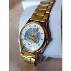 Часы кварцевые Луч 1990-х годов Минск, Красный Костел. Циферблат день-ночь. На ходу