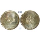 5 рейхсмарок 1929 г. F. 200 лет со дня рождения Готхольда Лессинга. Веймарская республика. Германия. NGC MS 63. Серебро. Очень редкие. 16 тыс. шт. КМ# 61