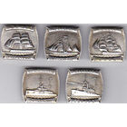 Корабли: бриг "Меркурий", фрегат "Владимир", линкор "Азов", броненосец "Потемкин" и крейсер "Аврора".