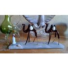 Статуэтка фигурки из стекла основание мрамор