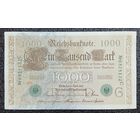 1000 марок Германия 1910 г. (зелёная печать)