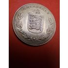 8 дублей 1945 Джерси (Великобритания). Георг Вялый. Медь. Супер Штемпельный Нульц. (3)