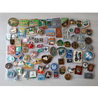 Значки - фауна - птицы и звери, рыбы - Леопард, Колонок, Глухарь, Лось, барс, тигр, зубр заяц антилопа сурок калан кролик лев кабан краб рысь медведь стерх носорог крокодил белка еж лиса аист голубь