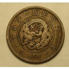 Япония 1 Сен 1888 V-чешуйки , редкий год !