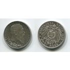 Германия (Баден). 2 марки (1902, серебро, aUNC)
