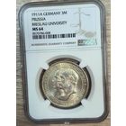 3 марки 1911 университет Бреслау ms 64 NGC штемпельный блеск