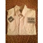 Рубашка мужская размер M, 44-46 размер. Terranova. Замеры: ПОгруди 52 см, длина 63 см. Светлая.