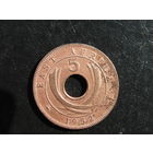 Британская Восточная Африка. 5 центов. 1952. С 20 копеек. Распродажа коллекции. Смотрите другие лоты.