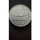 5 злотых 1936 год. Кораблик ( царапины)