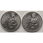 США 25 центов (квотер) 2024 г. Зиткала-Ша. Писательница. D и Р. Цена за 1 шт.