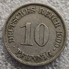 Германия 10 пфеннигов  1900 г.