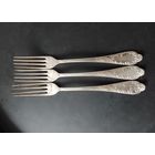 Вилка столовая 3 шт. барокко J. Ehrlich Warszawa иудаика царская Россия