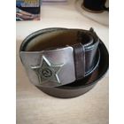 ПРЯЖКА солдатская военная на ремне , клеймо на месте