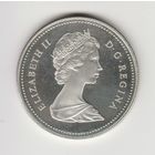 Монета 1 доллар 1982 года. Канада. Серебро.