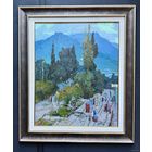 Маслеников П.В "В Крыму", 1982г. Картон, масло. Размер с рамой 54х63,5 см.