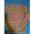 ТЁПЛАЯ ХЛОПКОВАЯ КОФТА НЕЖНОГО ЦВЕТА