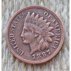 США 1 цент 1887 года. Индеец. Предложи свою цену или обмен!
