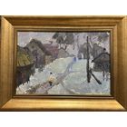 Селещук Н.М. Этюд. Картон, масло. Размер с рамой 64х49 см.